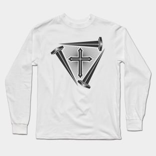 The cross of Jesus and the nails of the crucifixion Long Sleeve T-Shirt